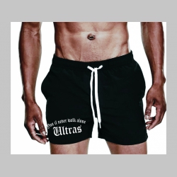 Ultras - You il never walk alone - plavkové pánske kraťasy s pohodlnou gumou v páse a šnúrkou na dotiahnutie vhodné aj ako klasické kraťasy na voľný čas